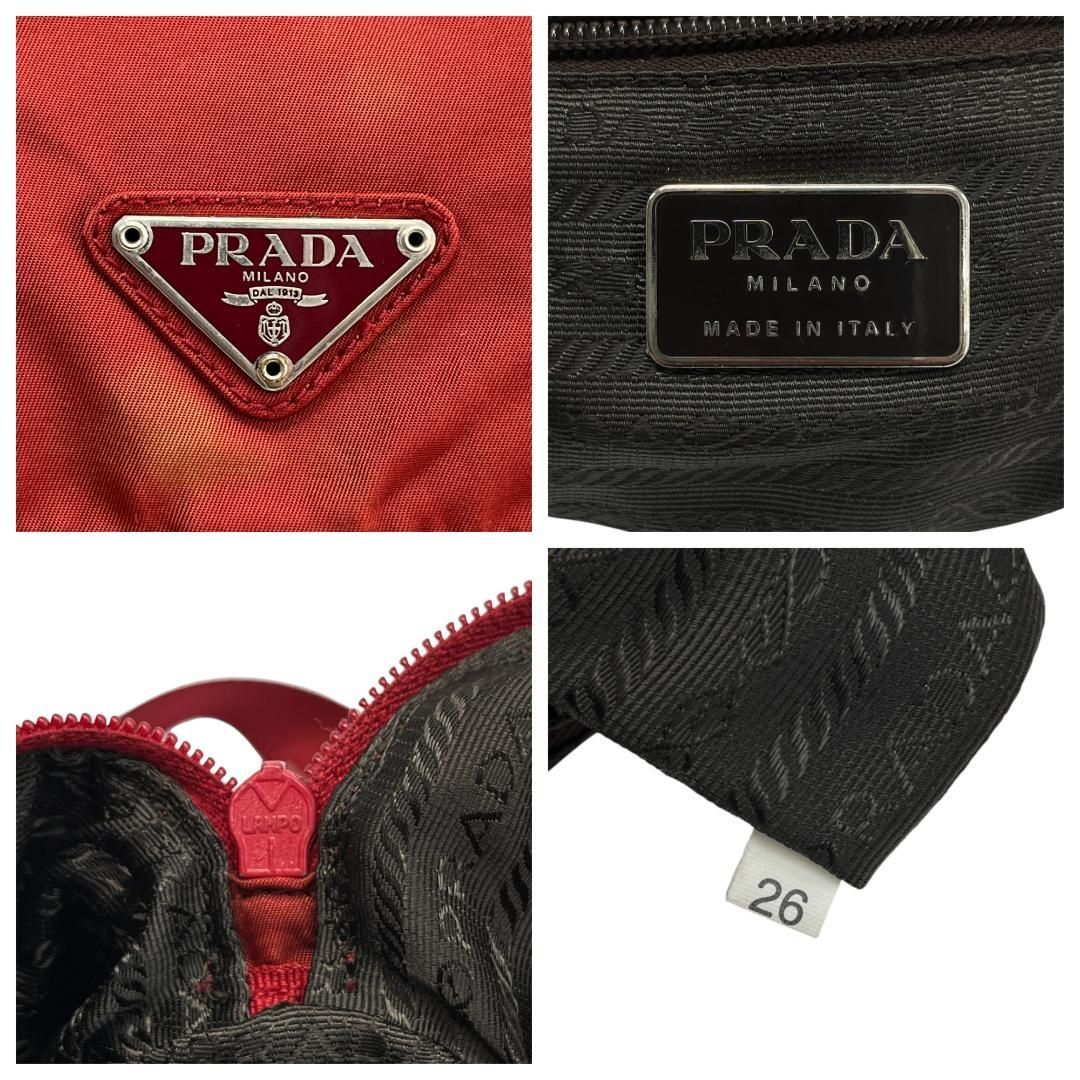 美品 PRADA プラダ ショルダーバッグ 三角ロゴ 白タグ Gカード付