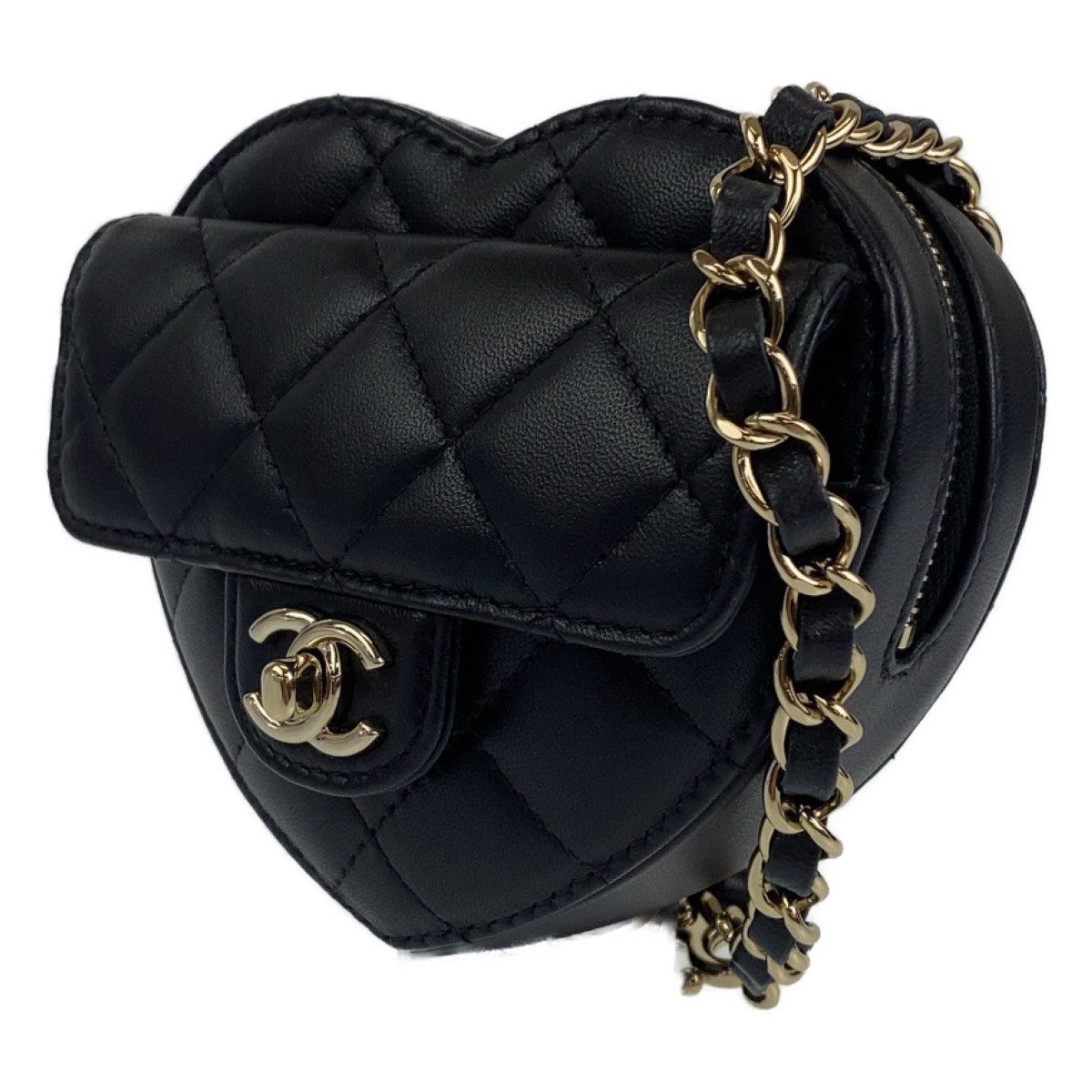 【極美品】シャネル ボディバッグ マトラッセ ターンロック ココマーク ブラック 美品 CHANEL シャネル マトラッセ ココマーク ターンロック