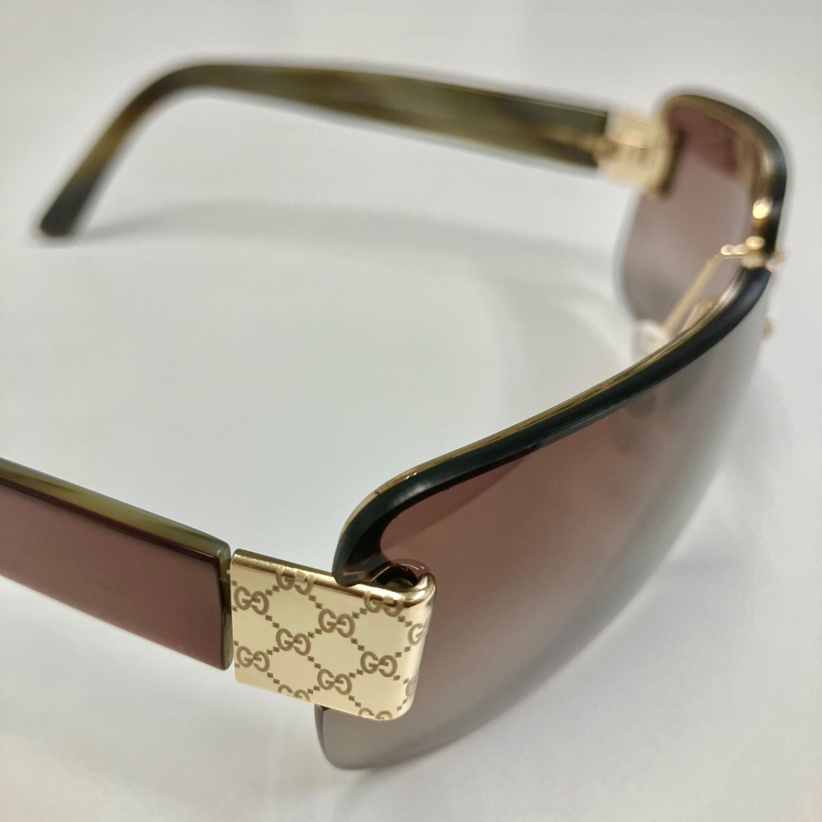 良品☆ GUCCI グッチ サングラス ブラウンゴールド ケース付(AYA 良品☆ GUCCI グッチ サングラス ブラウンゴールド ケース付(AYA