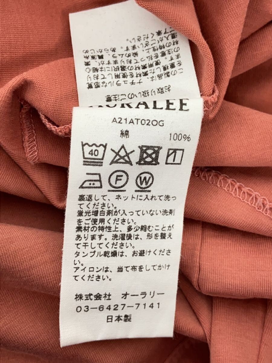 AURALEE 長袖Tシャツ 1 コットン ピンク 無地 A21AT02OG - メルカリ