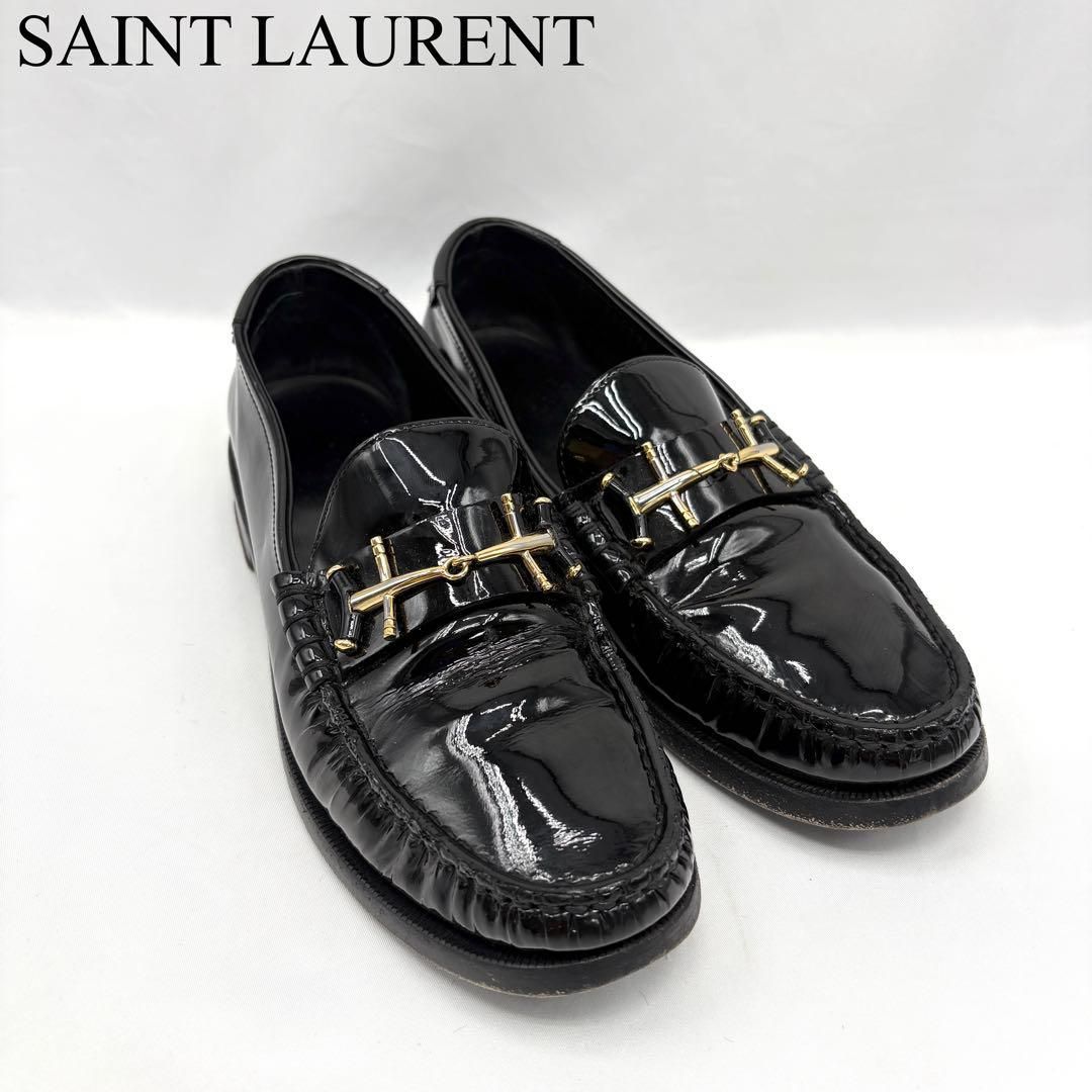 SAINT LAURENT サンローラン エナメル ゴールド 金具 ビット