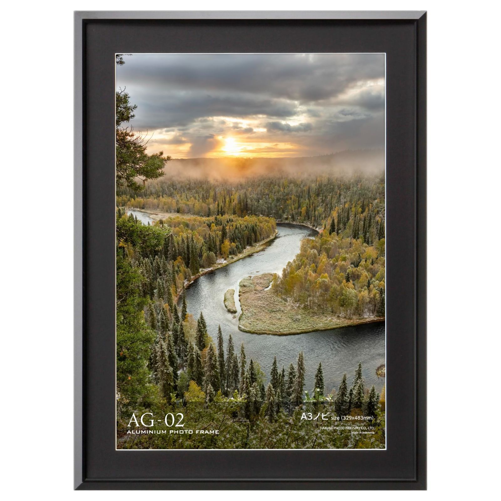 ハクバ HAKUBA 額縁 アルミ AG-02 A3ノビ アクリル板 ブラック FAG2-BKA3N ハクバ アルミ額縁 「AG-02」 A3ノビサイズ(ブラック) FAG2-BKA3N 返品
