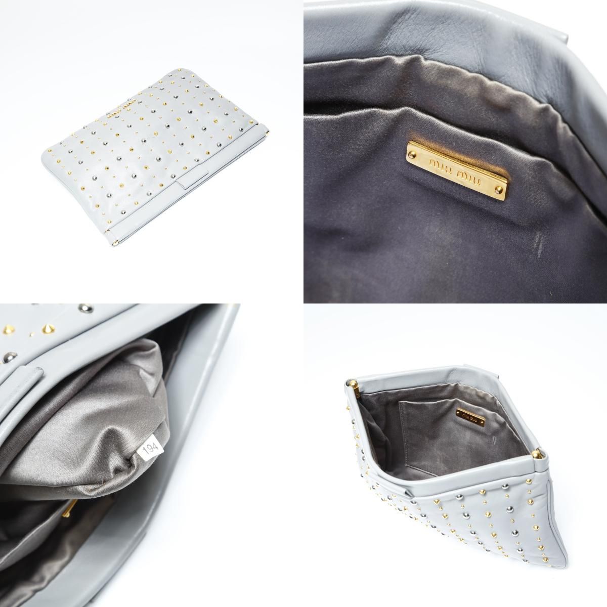 スタッズクラッチバッグ