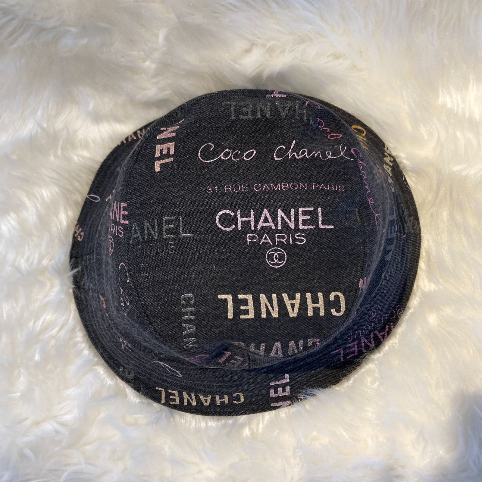 ✨美品✨ CHANEL シャネル 22SS ロゴデニム コットン バケットハット バケハ ココマーク ブラック デニム ピンク レディース M 帽子  ハット PAWNSHOPRiZ パウンショップリズ - メルカリ