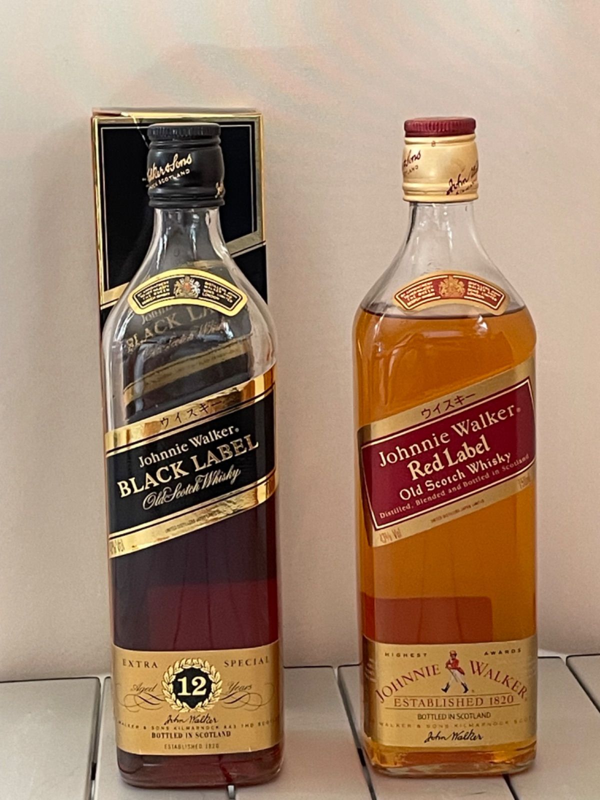 未開栓 Johnnie Walker ブラック ラベルレッドラベル ジョニー