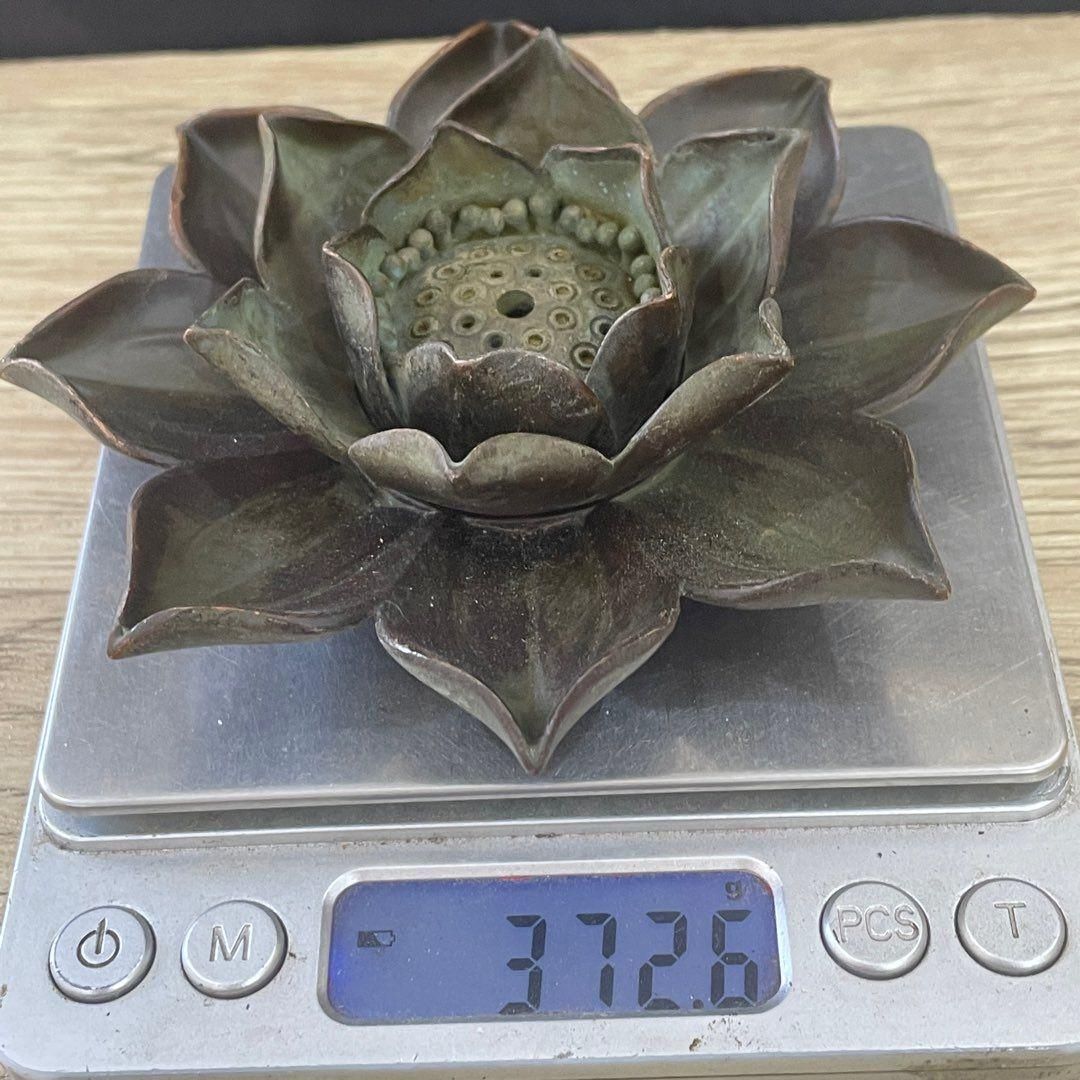 宝蓮灯 薫香炉 蓮華香炉 家庭用室内香炉 銅製品 装飾品 工芸品 置物 銅