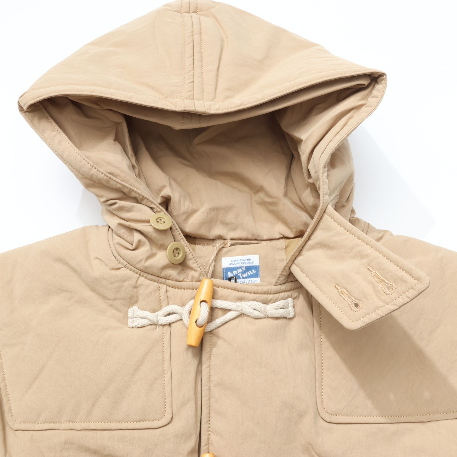 ARMY TWILL アーミーツイル COTTON NYLON DUFFEL COAT BEIGE