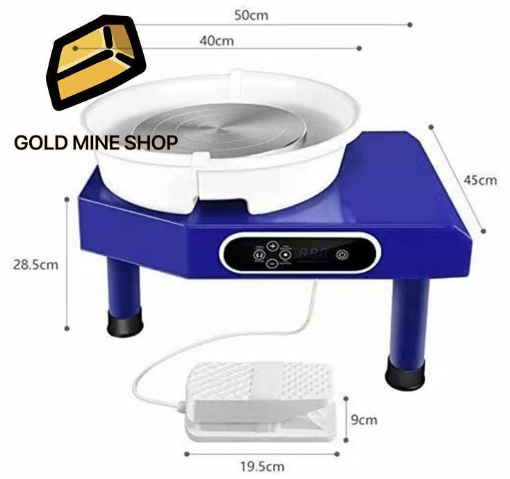 家庭用成形機テーブルトップろくろセラミックスアートクラフトツール フットペダルとLCDタッチスクリーン付き