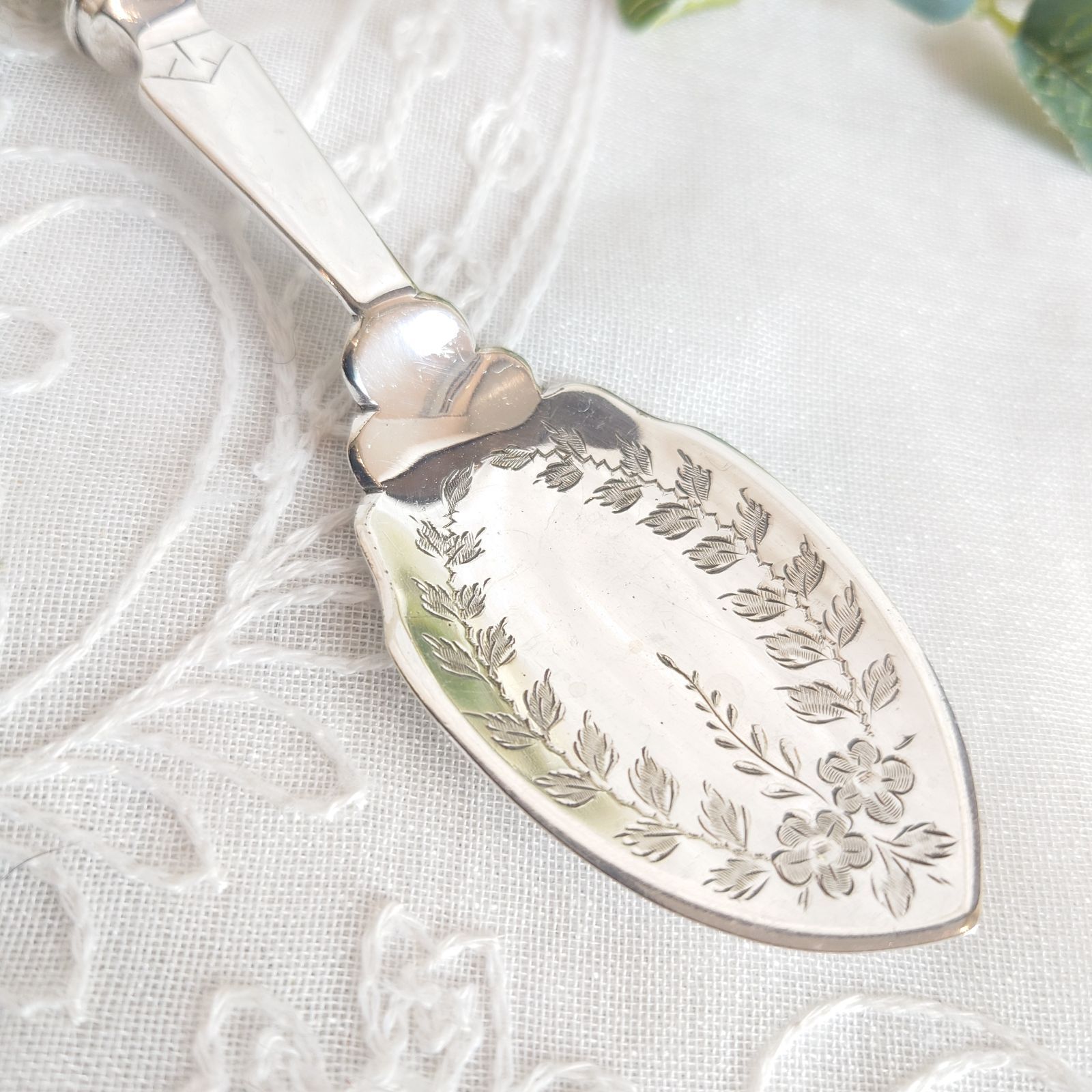 イギリス アンティーク 白蝶貝 スプーン ジャムスプーン マザーオブパール