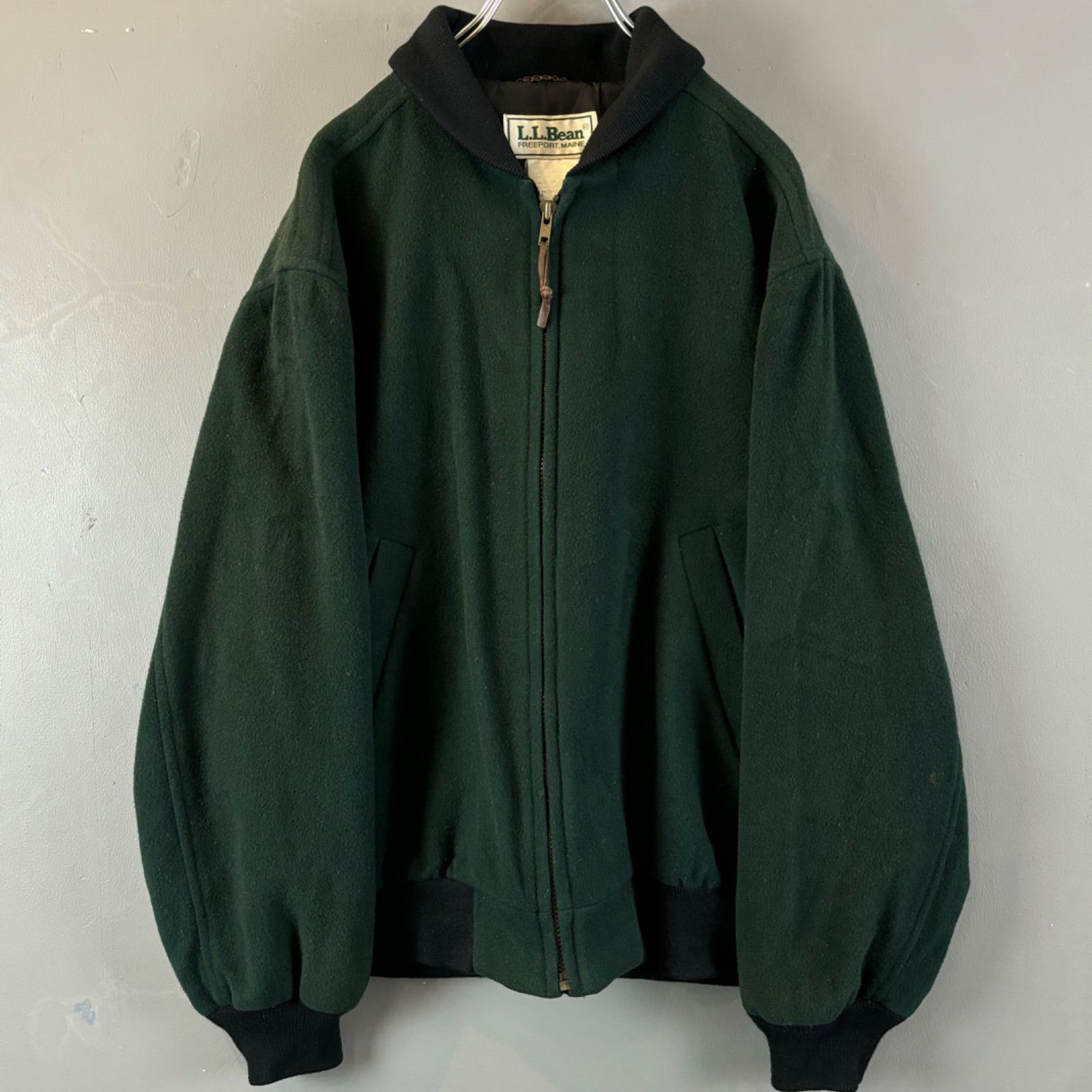 USA製 80s 90s Vintage L.L.Bean Swing top fullzip Jacket Green 