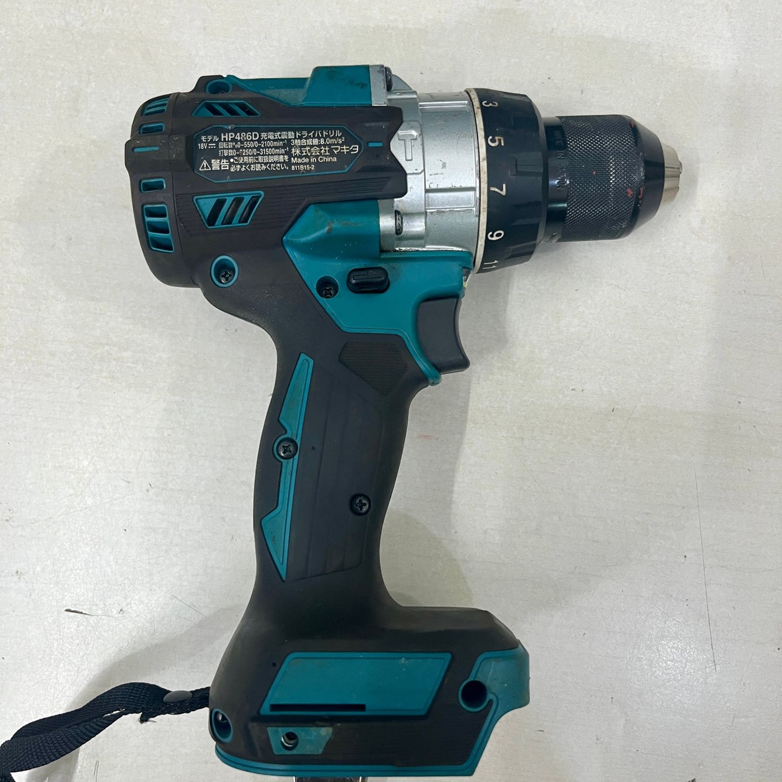 makita 充電式震動ドライバドリル HP486DRGX 急速充電器・純正バッテリ BL1860B 2個セット マキタ ブルー 質屋・リサイクルマート宇部店