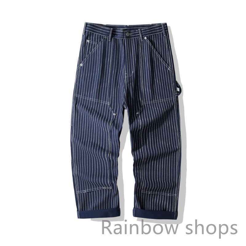 【新品未使用】ネイビーB01アメカジ デニムパンツ 12oz キャンバス WABASH　コットン　ワークパンツXS～2XL dmbcp20