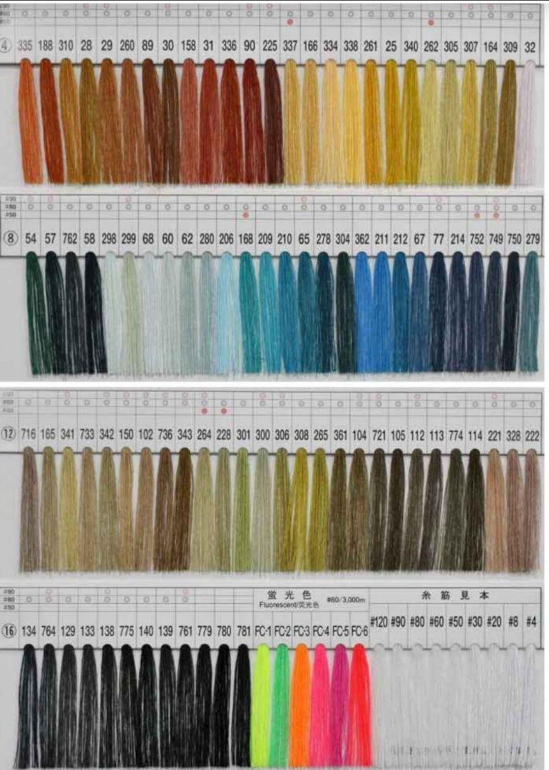 キングスパン糸60番3000m巻き 6本セット417色から色組み合わせ変更可能 ...