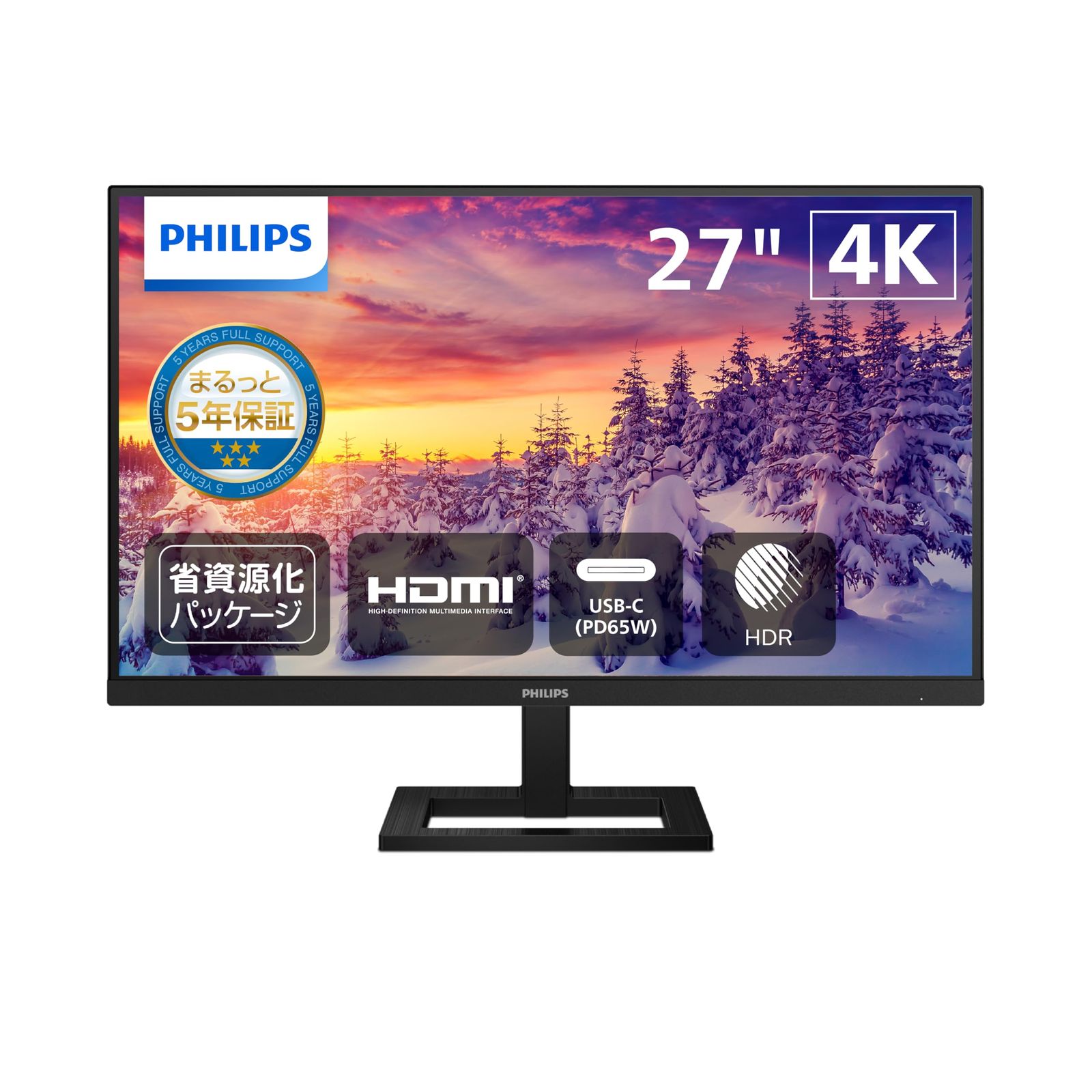PHILIPS モニターディスプレイ 27E1N1900AE/11(27インチ/3840x2160 4K 