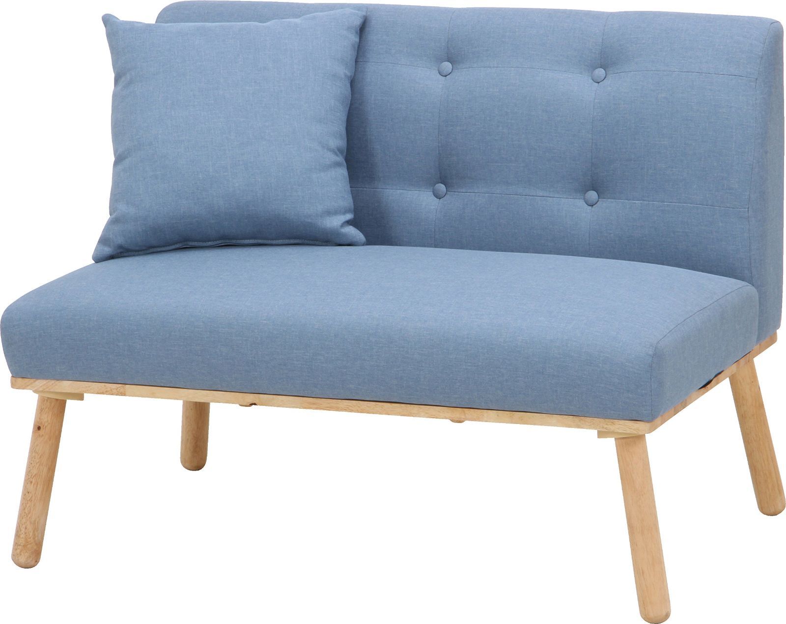 在庫 ファブリック Natural ブルー Signature 幅102.5cm 2人掛け ヘームル ソファ 37027 不二貿易