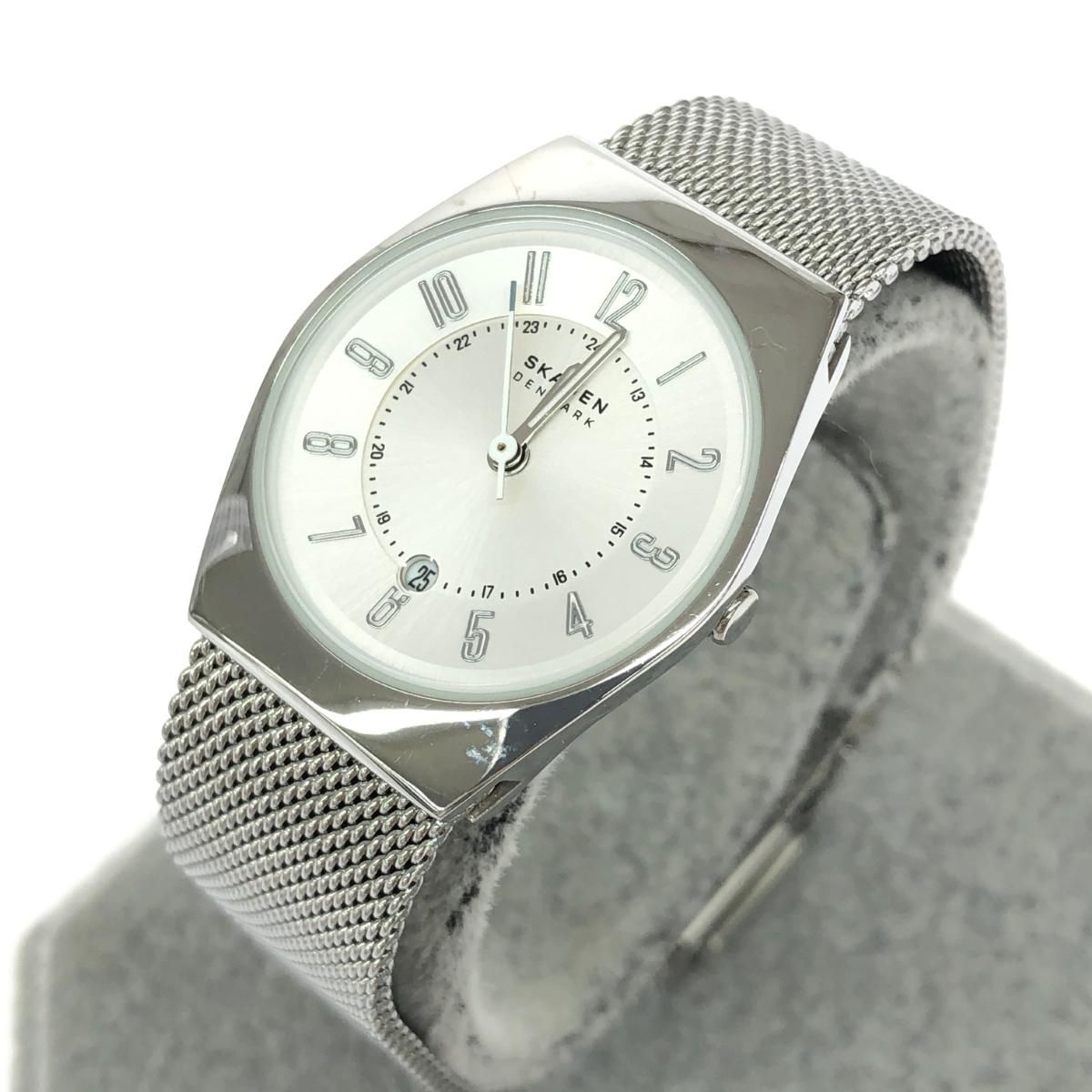 良好 Skagen スカーゲン グレーネン 腕時計 SKW3038 シルバー SS レディース クォーツ 240001136818