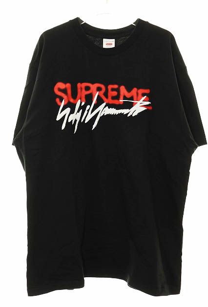 シュプリーム SUPREME × YOHJI YAMAMOTO 20AW LOGO TEE BLACK L ヨウジ  