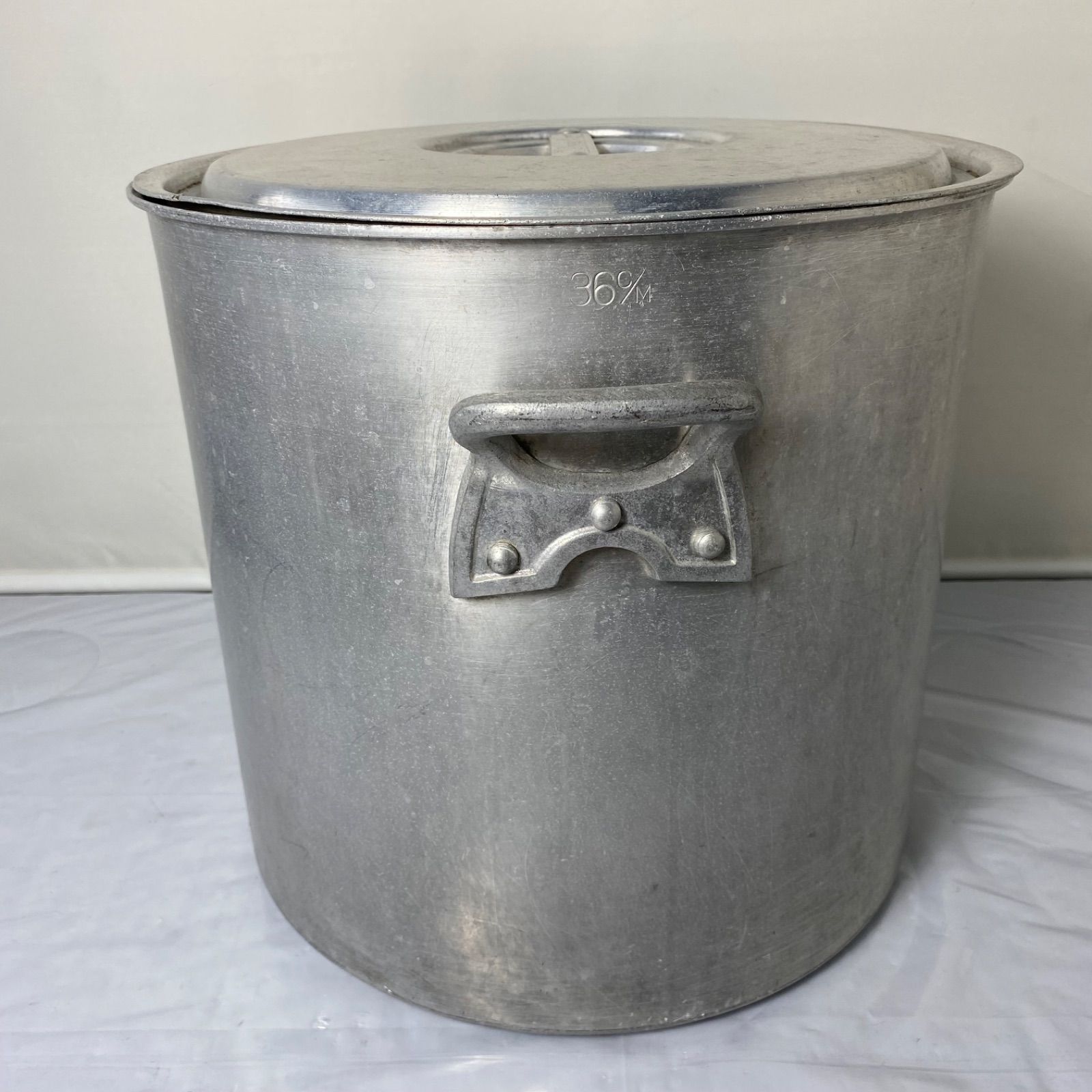  業務用 アルミ寸胴鍋 36 L 蓋付き Silver Arrow 大型鍋 炊き出し イベント 調理器具 シルバーアロー 大容量 寸胴鍋 鍋 グリル