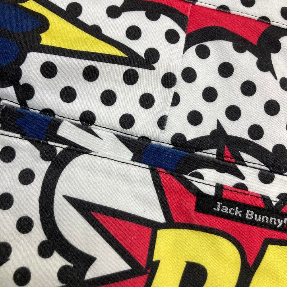 サイズ：4 JACK BUNNY ジャックバニー ストレッチパンツ 総柄 ホワイト