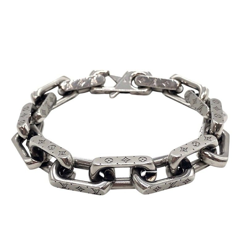 ルイ ヴィトン LOUIS VUITTON ブレスレット チェーン モノグラム L シルバー メタル