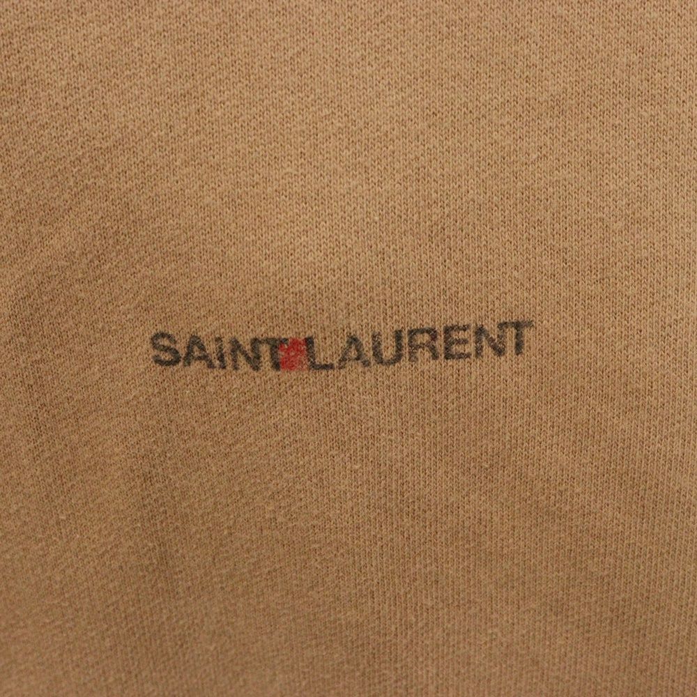 SAINT LAURENT PARIS (サンローランパリ) 19AW クラシックロゴプルオーバーパーカー ブラウン 632425 YBQZ2 -  メルカリ