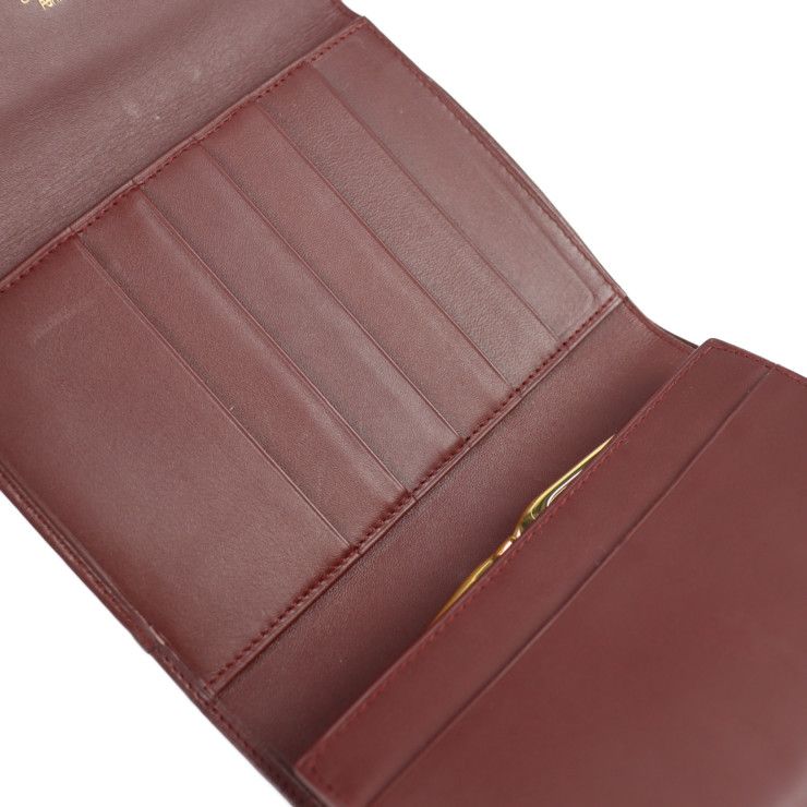 カルティエ 三つ折り財布 がま口 マストライン 本革 ボルドーゴールド金具 楽天市場】Cartier カルティエ マストライン 3つ折財布 三つ折り