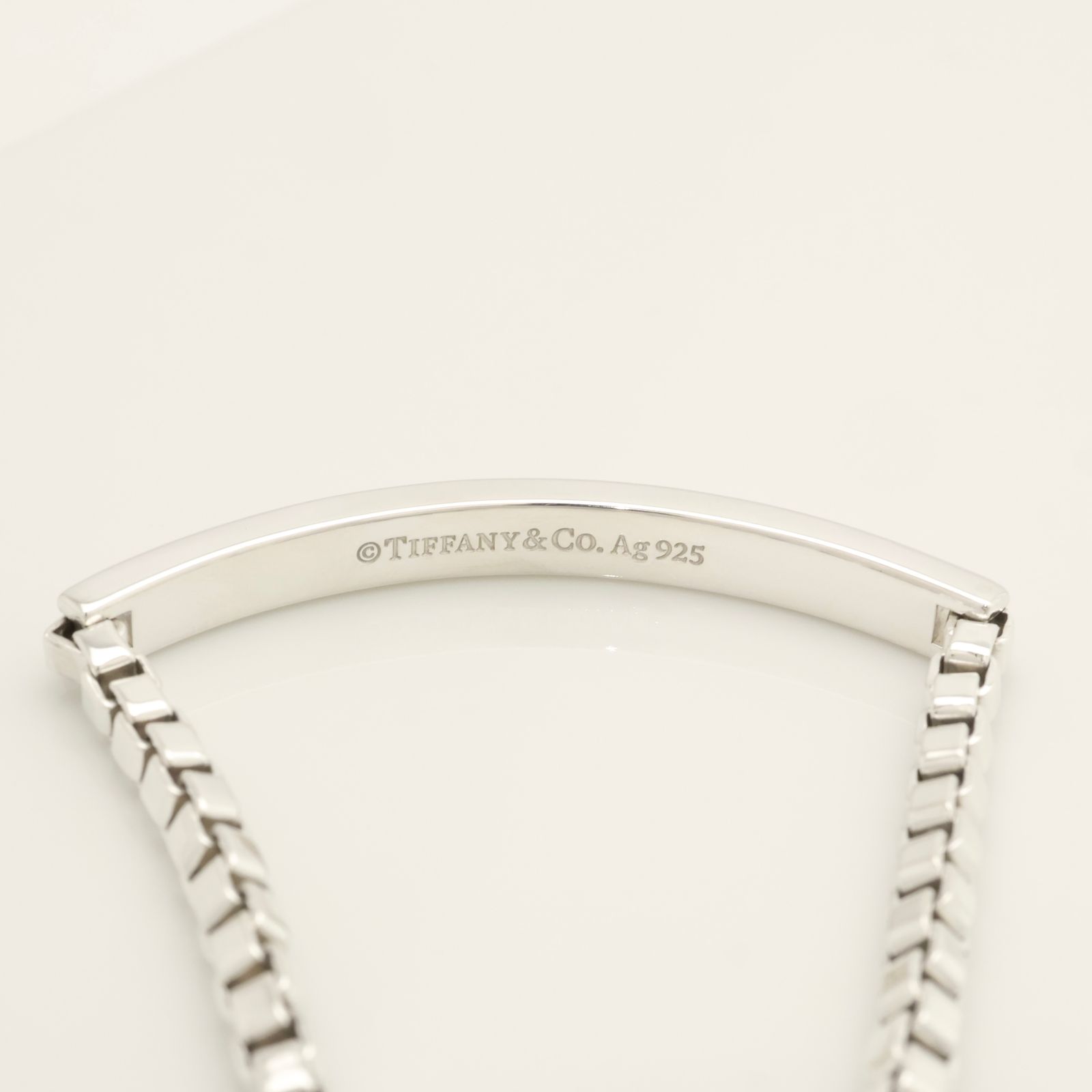 TIFFANY&Co. 極美品 ベネチアンリンク IDブレスレット Ag925 美品】ティファニー TIFFANY&Co. ベネチアン リンク ID ブレスレット