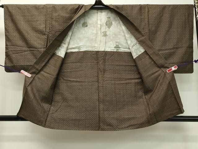 平和屋着物□男性 本場大島紬 アンサンブル 抽象文様 正絹 逸品  