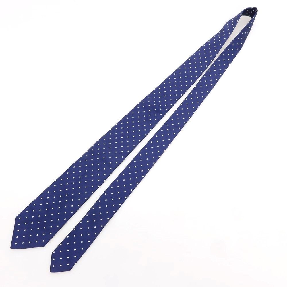 シルクジョーゼットピンドットネクタイ／9059（ダークブラウン