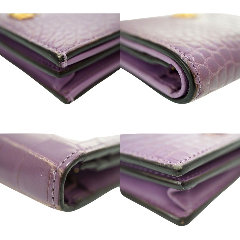 グッチ クロコダイル マーモント コンパクトウォレット 456126 二  