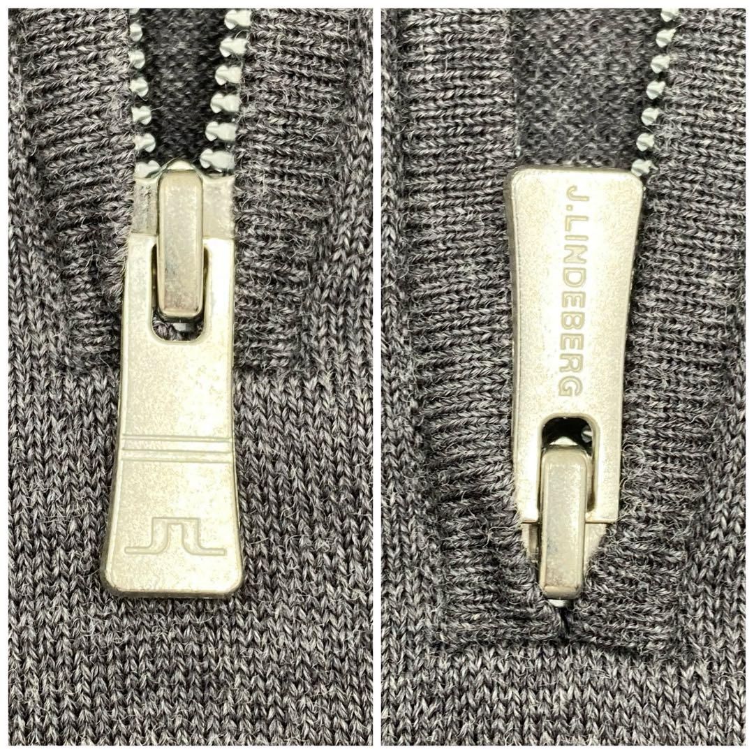 J.LINDEBERG ジェイリンドバーグ ゴルフ セーター メンズ XL グレー ジップ LLC-HASEGAWATOSO_COM