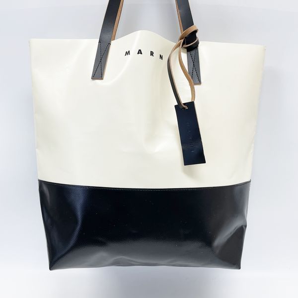 2021春 MARNI TRIBECA トライベッカ ロゴ バイカラー 大容量 A4収納