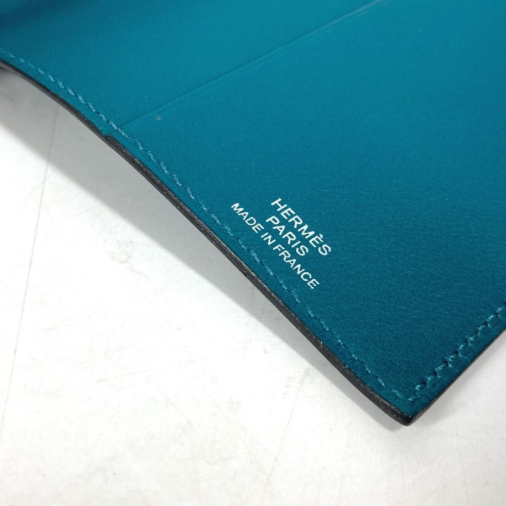 HERMES ノート HERMES エルメス ノートカバー EAジップPM スイフト ブルー