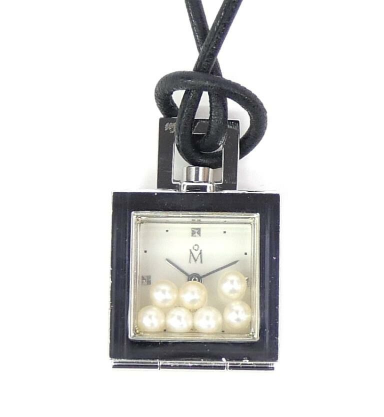 ミキモト MIKIMOTO ペンダントウォッチ パール入り NNS-372F