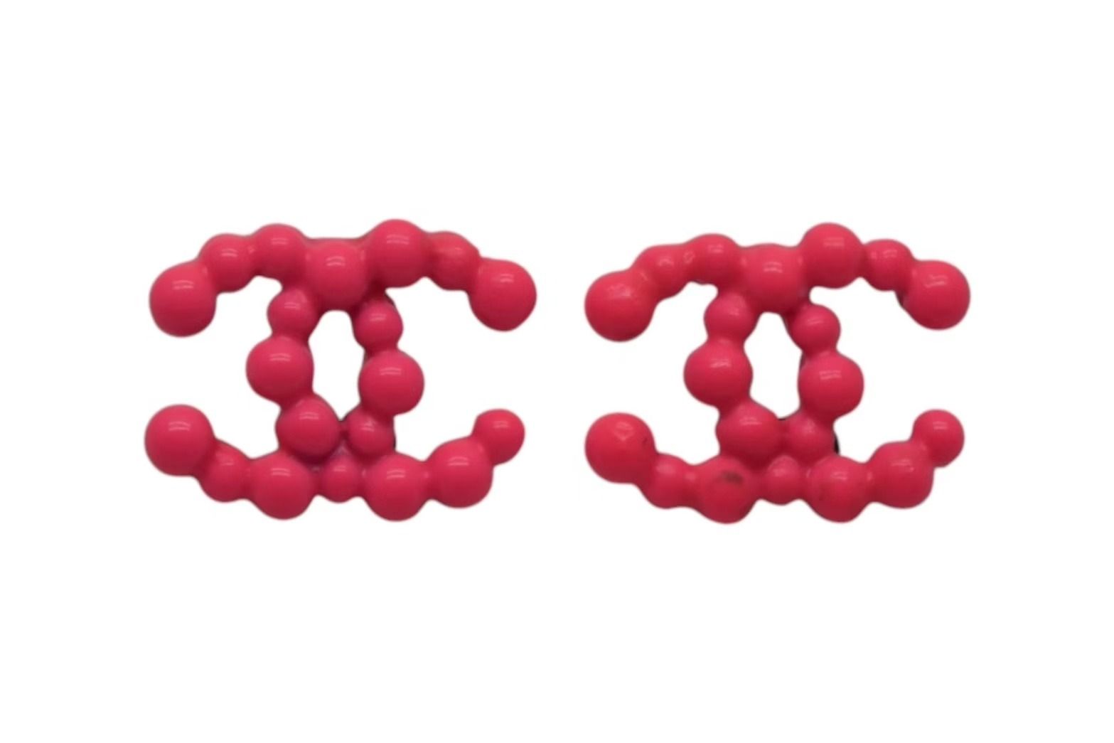 CHANEL シャネル ココマーク ピアス 重量約3.0g 04A刻印 ピンク メタル ヴィンテージ 両耳用 4b000402