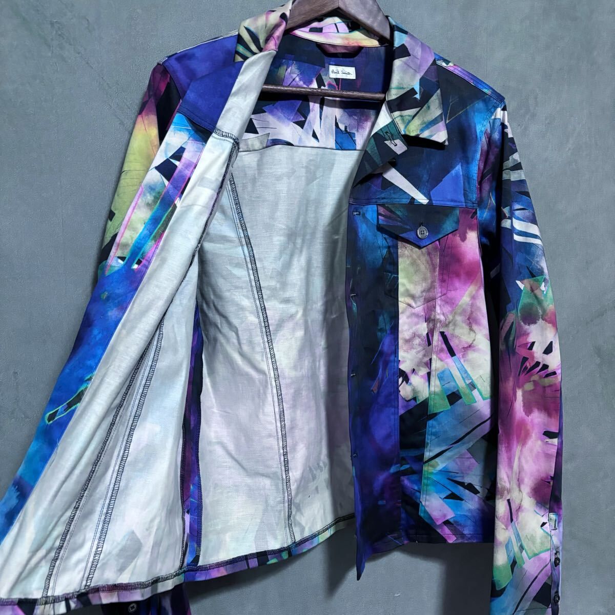 Paul Smith ポールスミス 幾何学柄 タイダイプリント コットン 