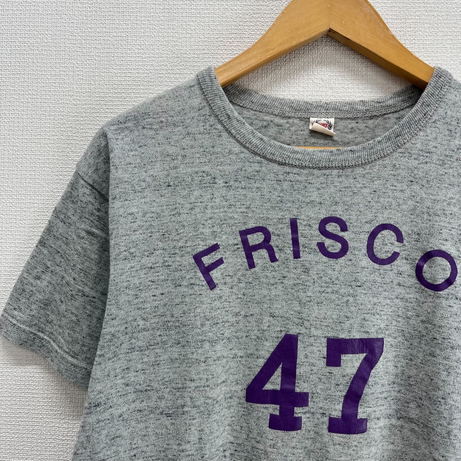 THE FLAT HEAD フラットヘッド 霜降りグレー バイカラー 切替 プレーンデザイン 裏起毛パイル地？ ロゴ刺繍 カーディガン LARGE 40-42 フラットヘッド THE FLAT HEAD 雪柄 ハーフジップ 霜降りグレー 難有り