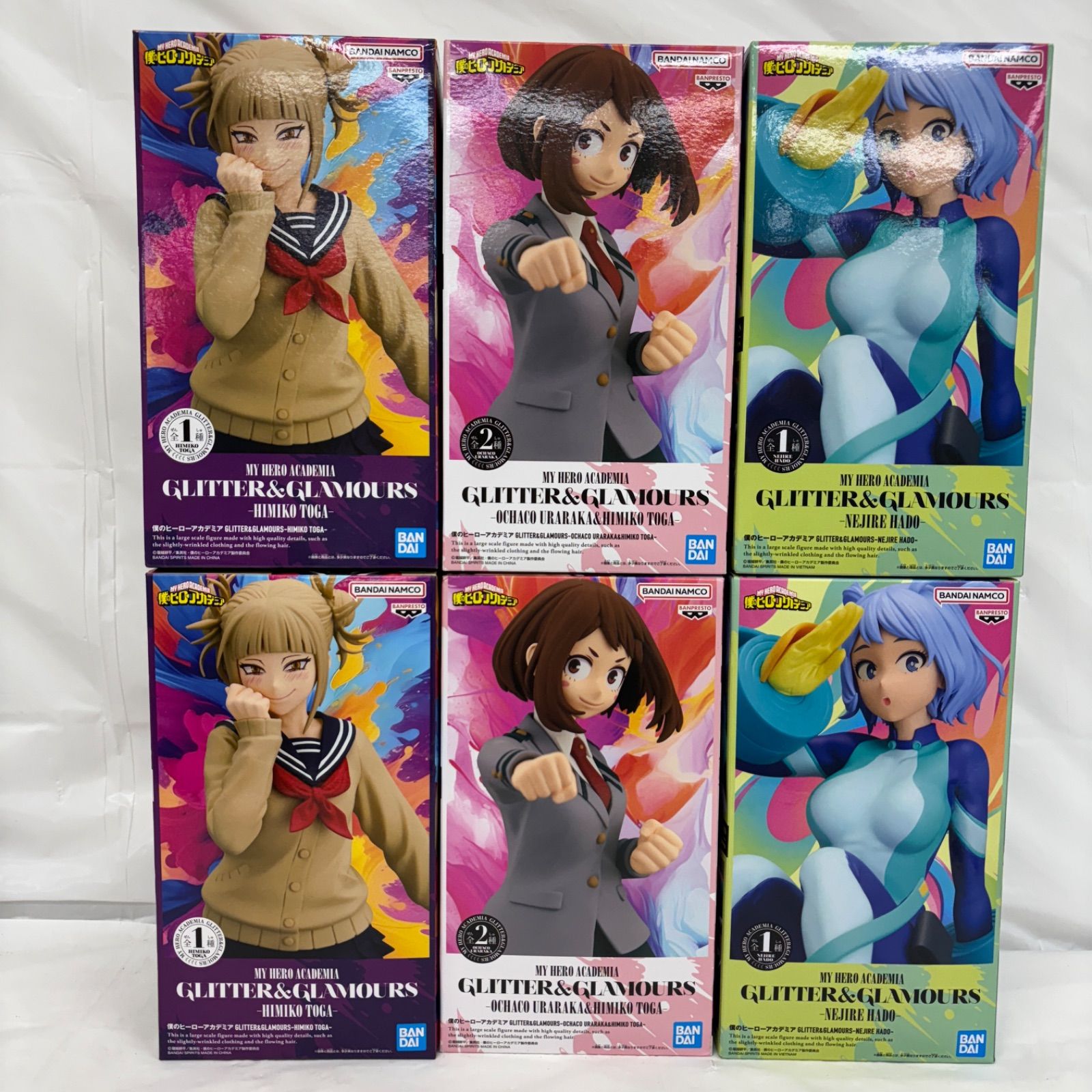 僕のヒーローアカデミア GLITTER＆ セット トガヒミコ 麗日お茶子 波動ねじれ LFK 361 f 101
