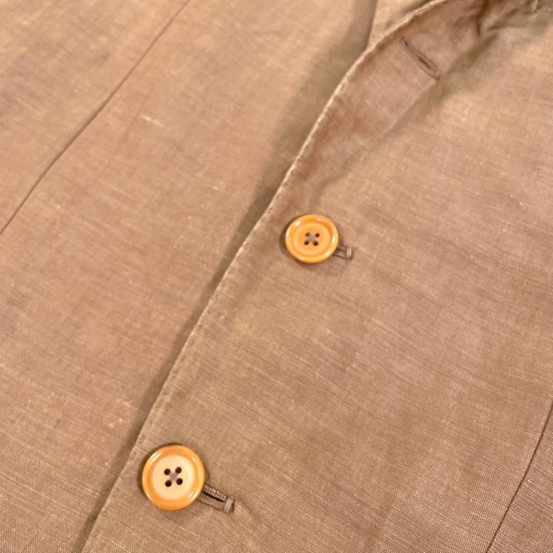 リネン使用✨ Sartoria Partenopea ジャケット 42 ブラウン テーラード