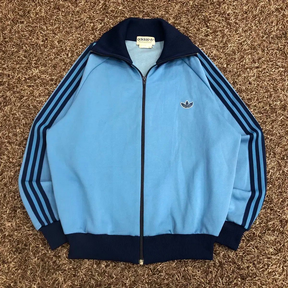 アディダス 80s 西ドイツ製 スカイブルー ファイヤーバード ジャージ トラックジャージ