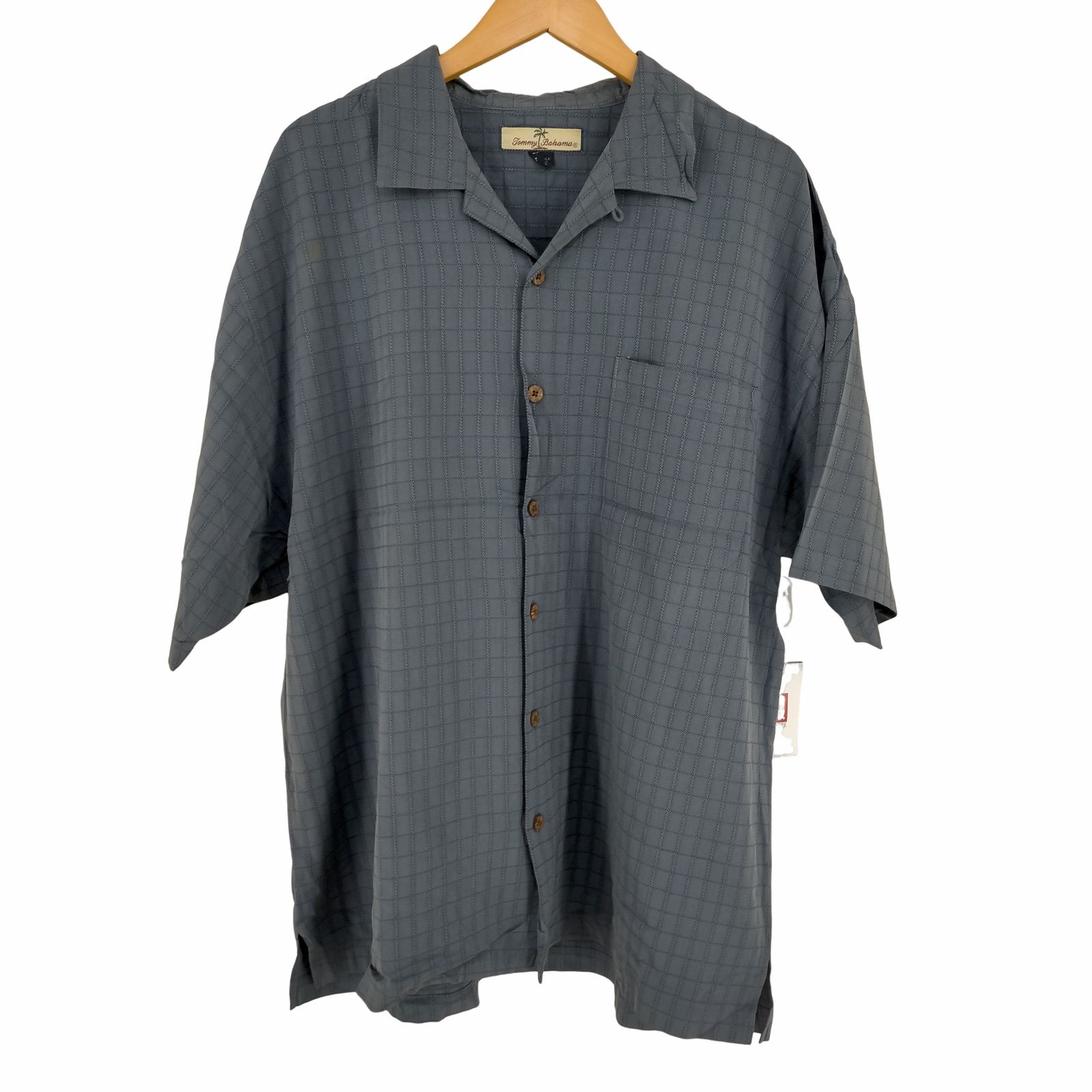 トミーバハマ Tommy Bahama シルク オープンカラー S/Sシャツ メンズ import：L 