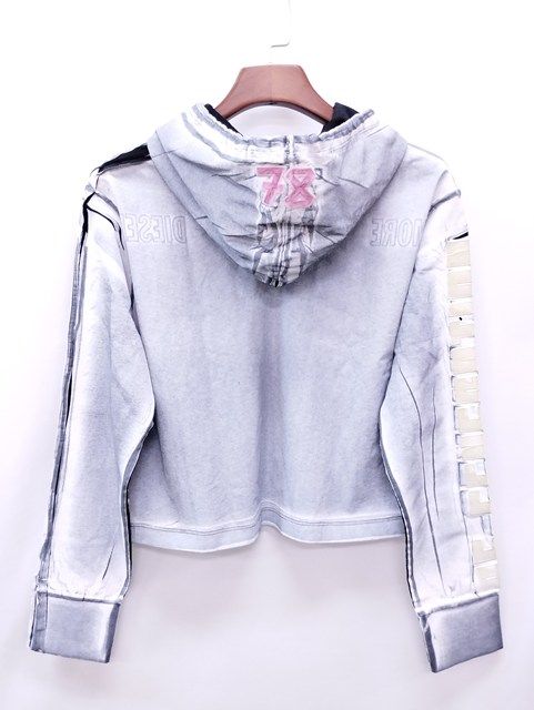 DIESEL - T438 [人気] DIESEL ディーゼル クロップドパーカー S グレー系 0QHAZ レディース | T★ T438 [人気] DIESEL ディーゼル クロップドパーカー S グレー系