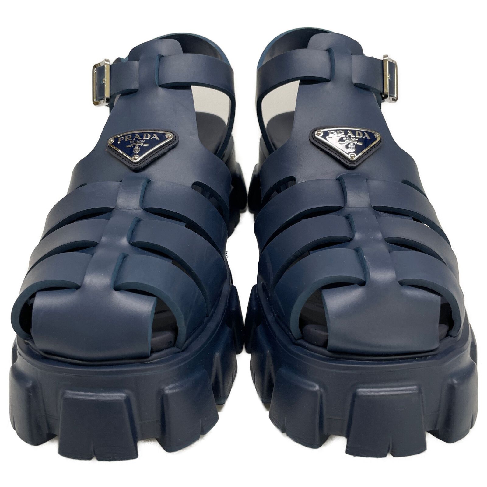 PRADA モノリス ラバーサンダル 2X3083 ブラック プラダ モノリス ラバー サンダル | PRADA
