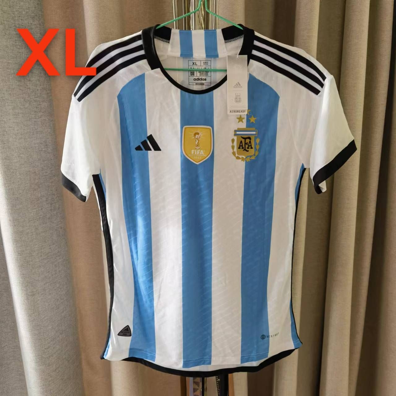 アルゼンチン代表 メッシ ワールドカップ優勝記念ユニフォーム 三ツ星 