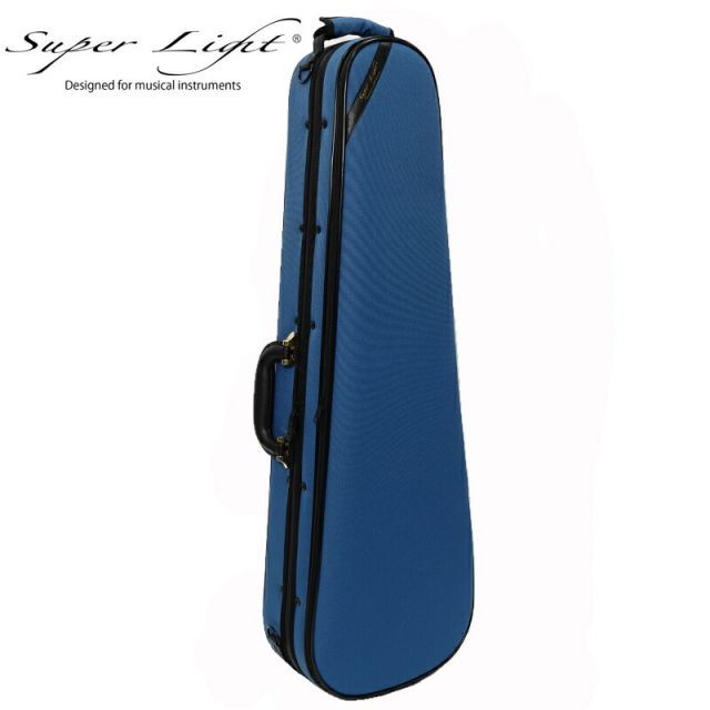 スーパーライト Super Light Shaped ケース バイオリン用 軽量 4|4 三角型 スティールブルー ロックスライダー採用モデル