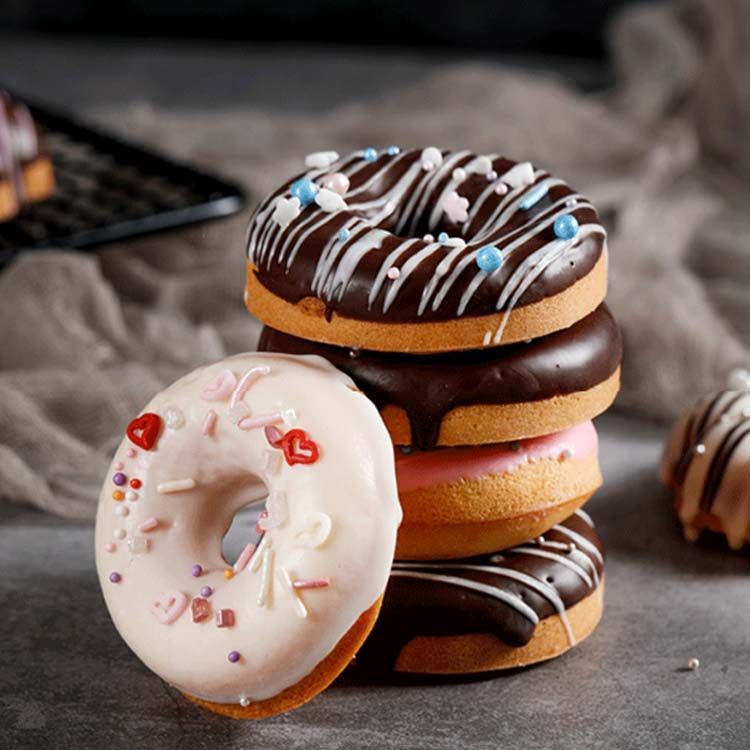 ドーナツ型 オーブン 粘りにくい ケーキ型 ハート 手作り 12個取り