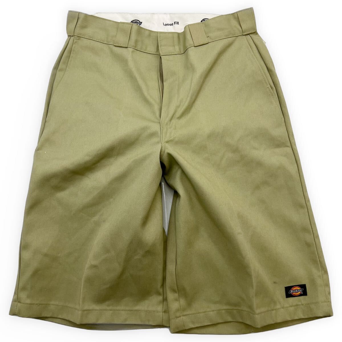 Dickies  ディッキーズ ハーフパンツ ショートパンツ ワークパンツ ベージュ W32 メンズ 春夏 スケーター ストリート 定番 古着Ja7958