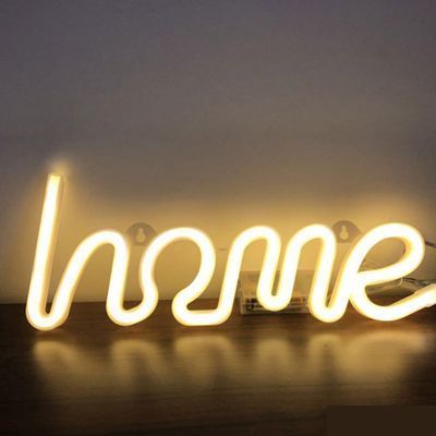 ネオンサイン 壁掛けオブジェ LED home 英文字 2way電源 USB 電池対応