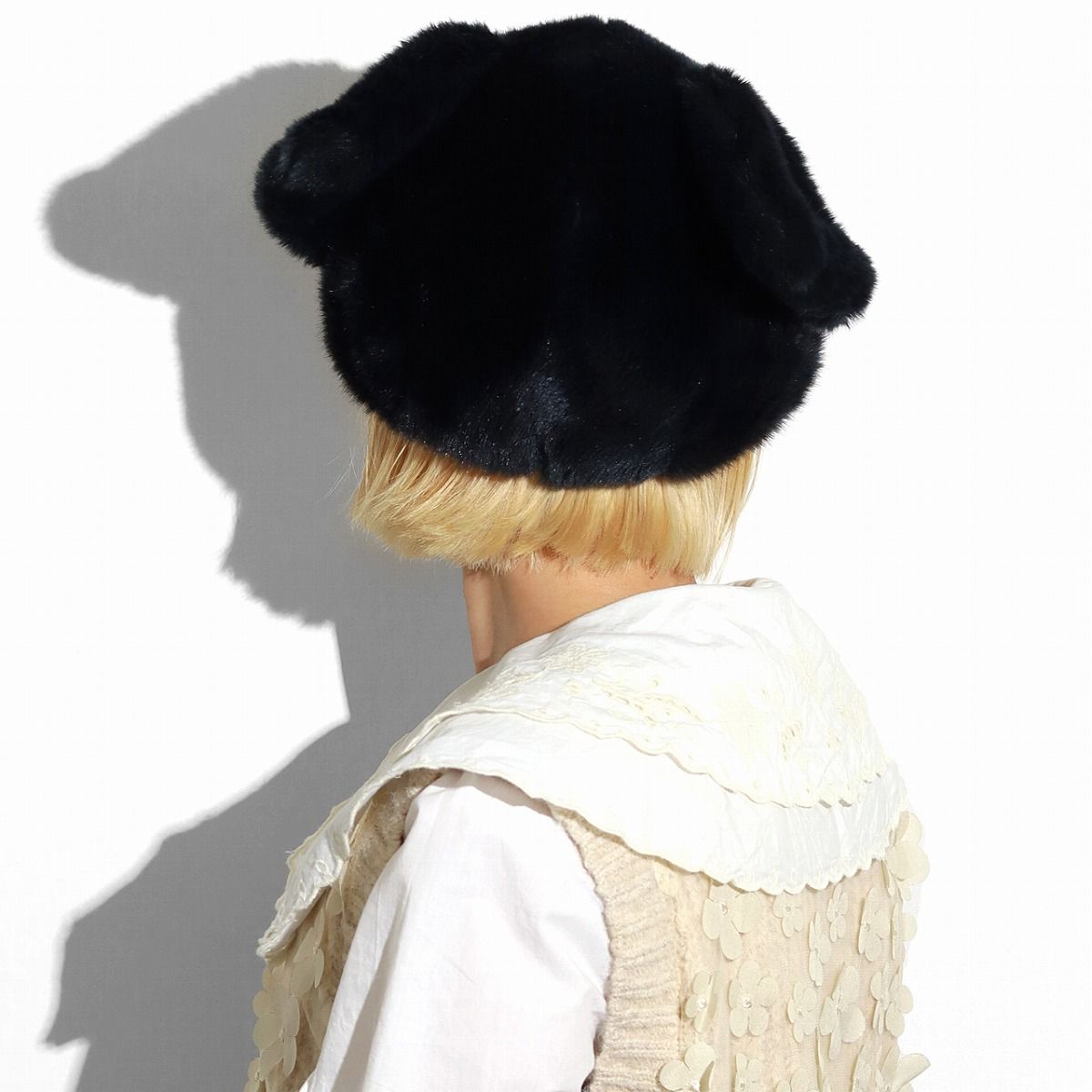シュエット ハンドメイド アンジュのドレスハット ブラック