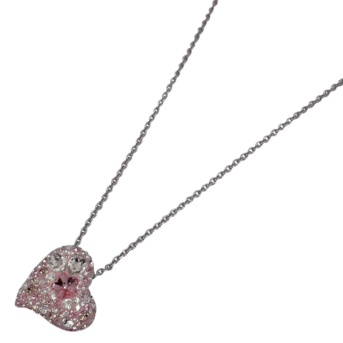 スワロフスキー SWAROVSKI ラインストーン ハートモチーフ ネックレス 